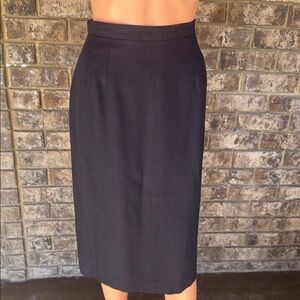 Vintage Michelle Black Pencil Skirt Made in USA Size 12 | 80s 90s